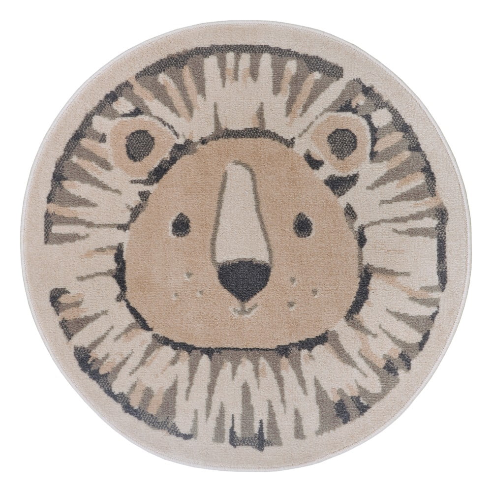 Béžový detský koberec ø 140 cm Lion – Hanse Home