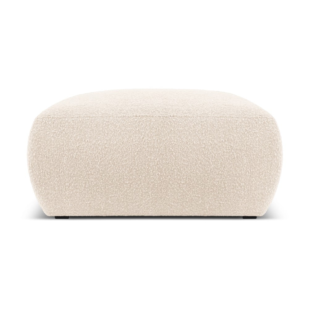 Béžový taburet z textílie bouclé Molino – Micadoni Home