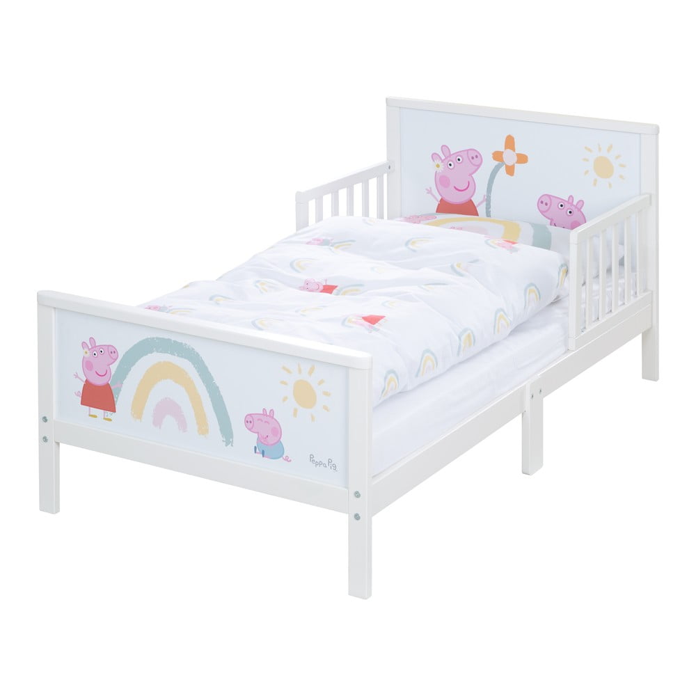 Biela detská posteľ 70x140 cm Peppa Pig – Roba