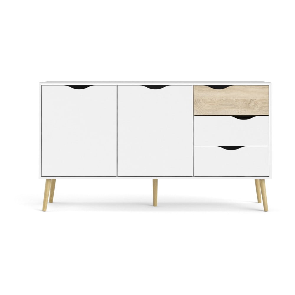 Biela komoda 147x82x39 cm Oslo – Tvilum