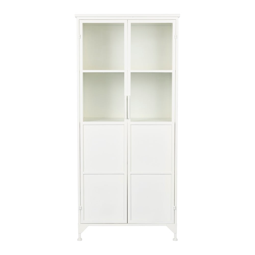 Biela kovová vitrína 35x150 cm Miya – White Label