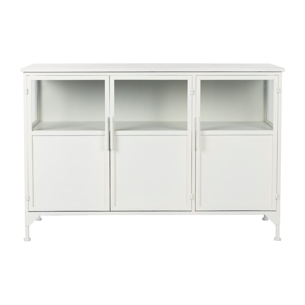 Biela kovová vitrína 35x80 cm Miya – White Label