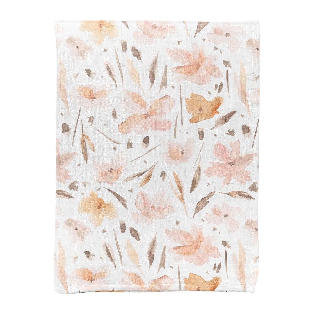 Biela mušelínová detská deka 75x100 cm Spring – Mijolnir