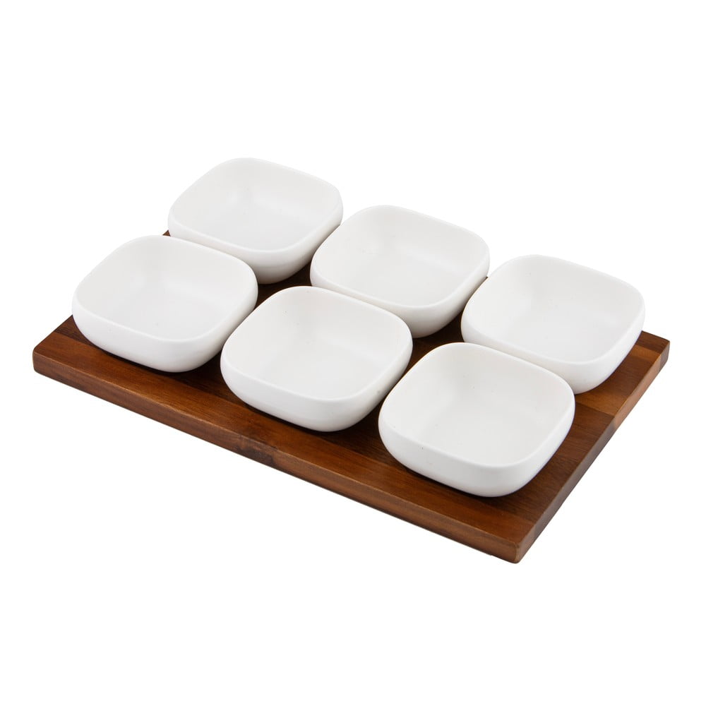 Biela porcelánová servírovacia súprava 6 ks Essentials – Ladelle
