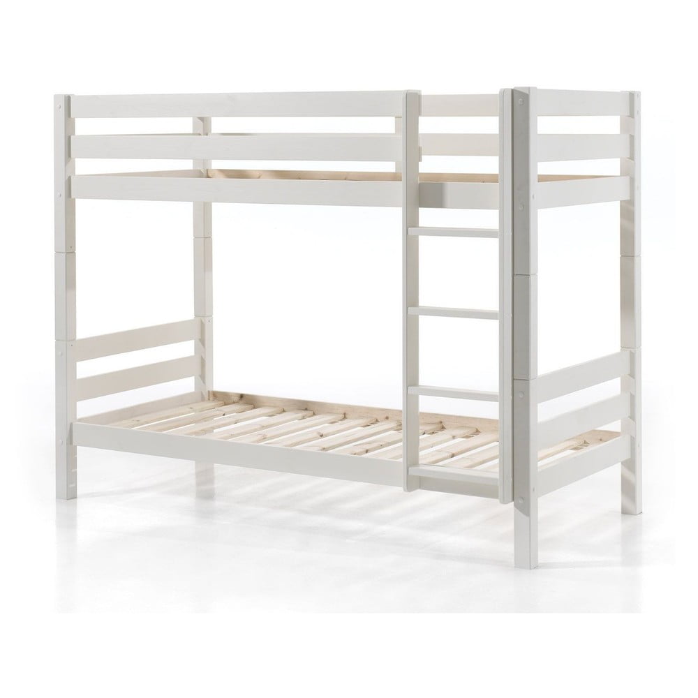 Biela poschodová detská posteľ 90x200 cm Pino – Vipack