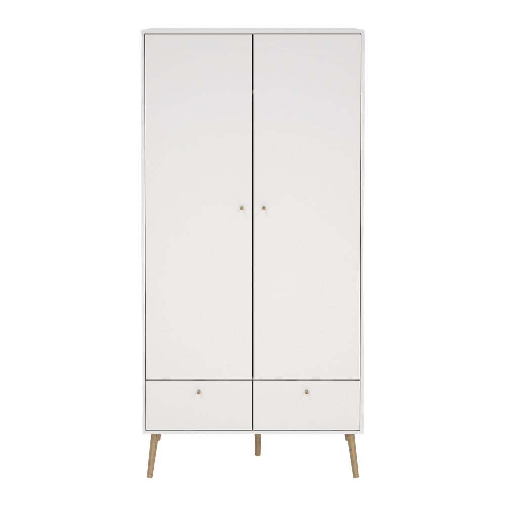Biela šatníková skriňa 99x200 cm Bodo – Tvilum