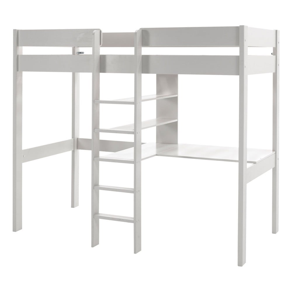 Biela vyvýšená detská posteľ 90x200 cm Pino - Vipack