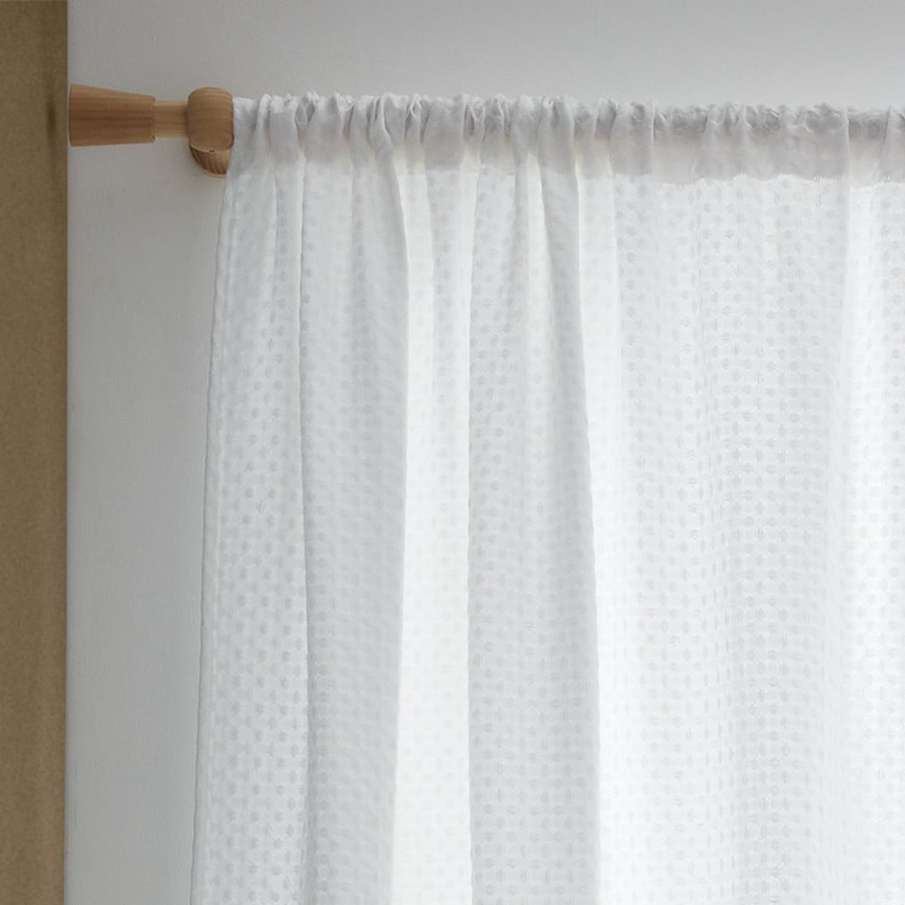 Biela záclona 140x229 cm Muscat Waffle – Pineapple Elephant