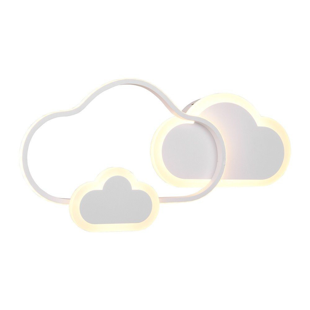 Biele detské svietidlo 52x25 cm Cloudy - Reality