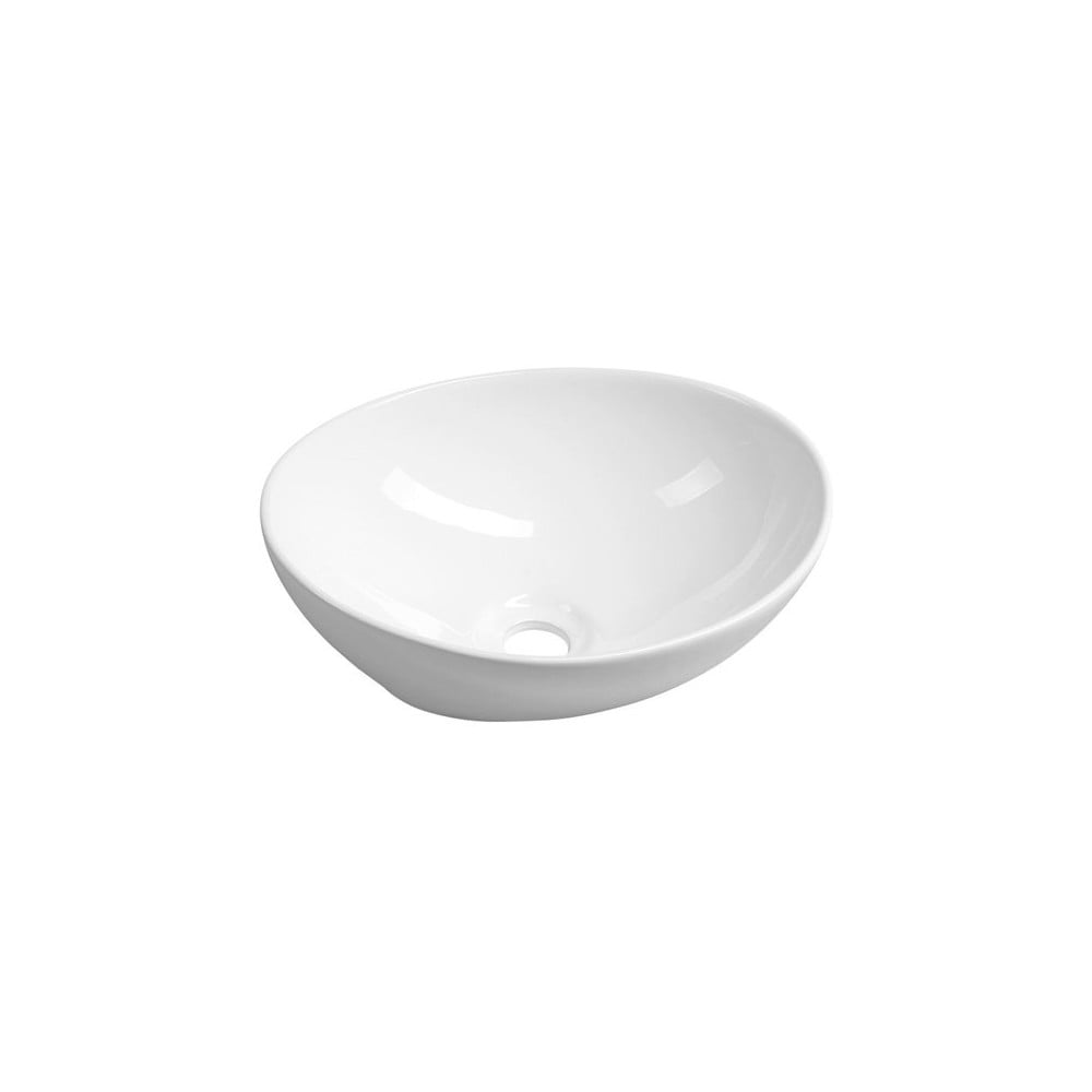 Biele keramické umývadlo 42x34 cm Aqualine  – Sapho