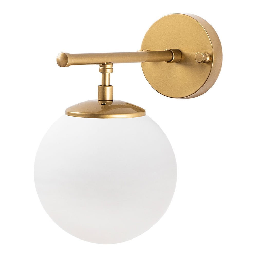 Biele/v mosadznej farbe nástenné svietidlo Roe – Opviq lights