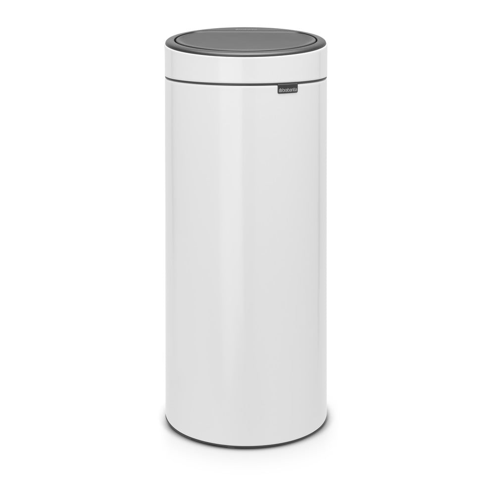 Biely dotykový oceľový odpadkový kôš 30 l Touch Bin – Brabantia