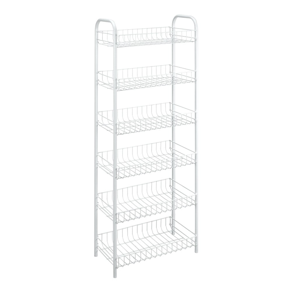 Biely kovový regál 41x104x23 cm Monaco – Metaltex