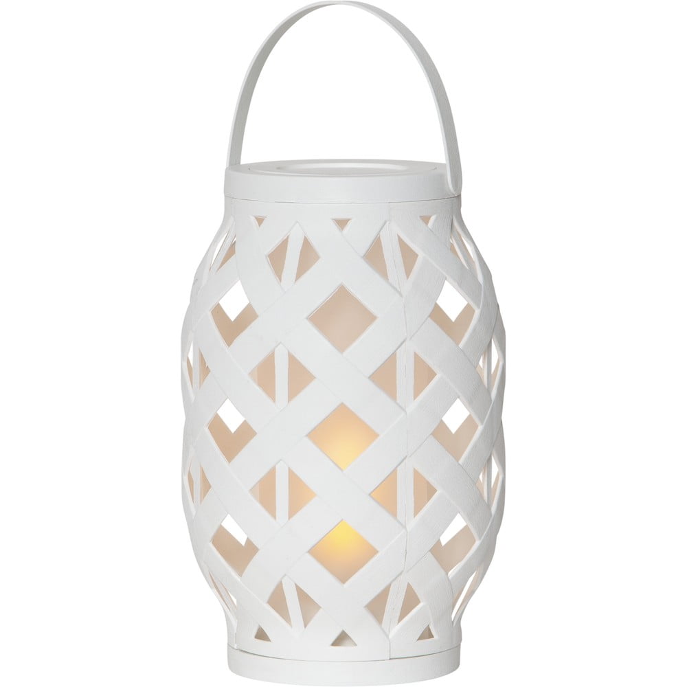 Biely lampáš Star Trading Flame Lantern, výška 23 cm