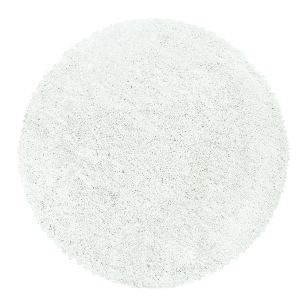 Biely okrúhly koberec ø 200 cm Fluffy – Ayyildiz Carpets
