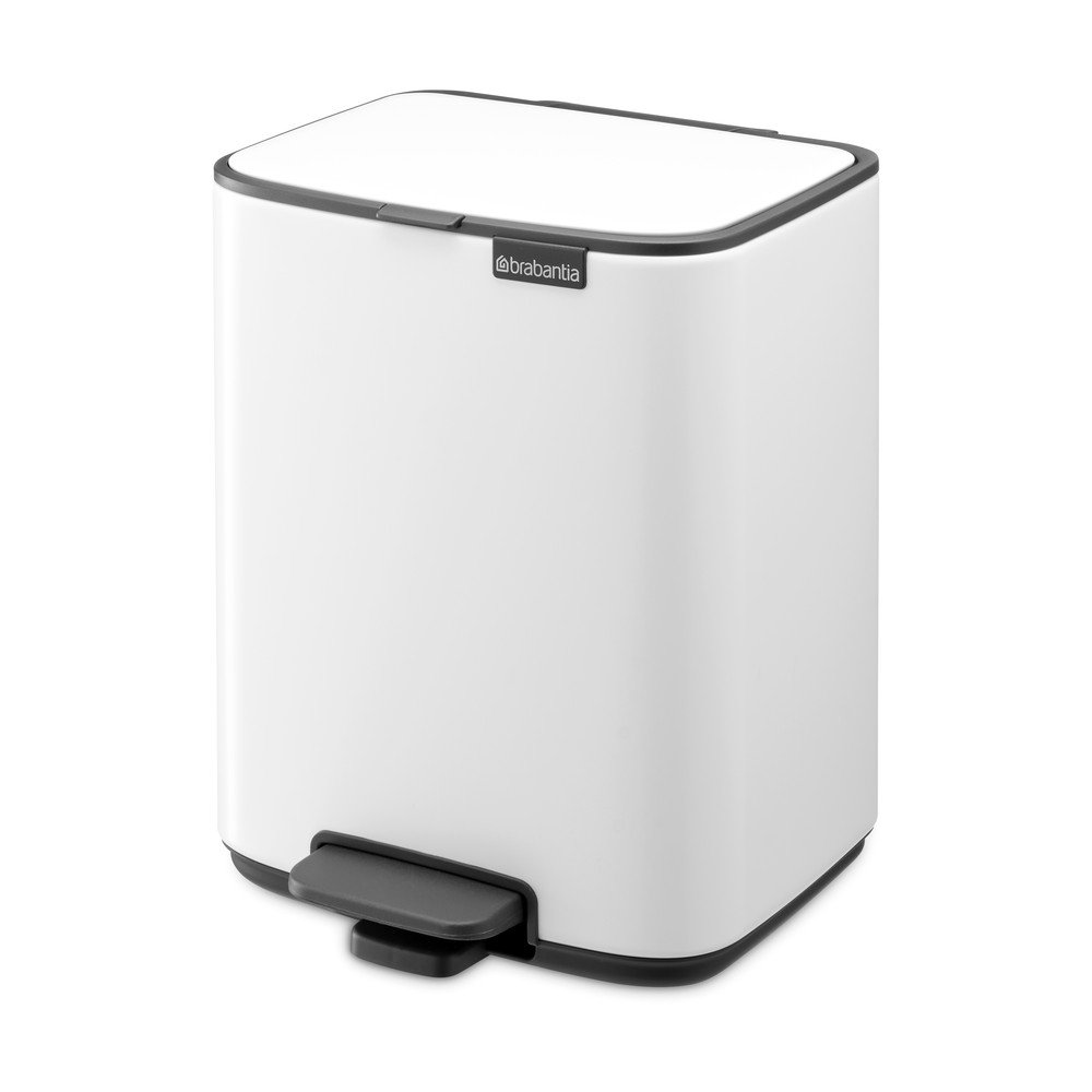 Biely pedálový oceľový odpadkový kôš 7 l Bo – Brabantia