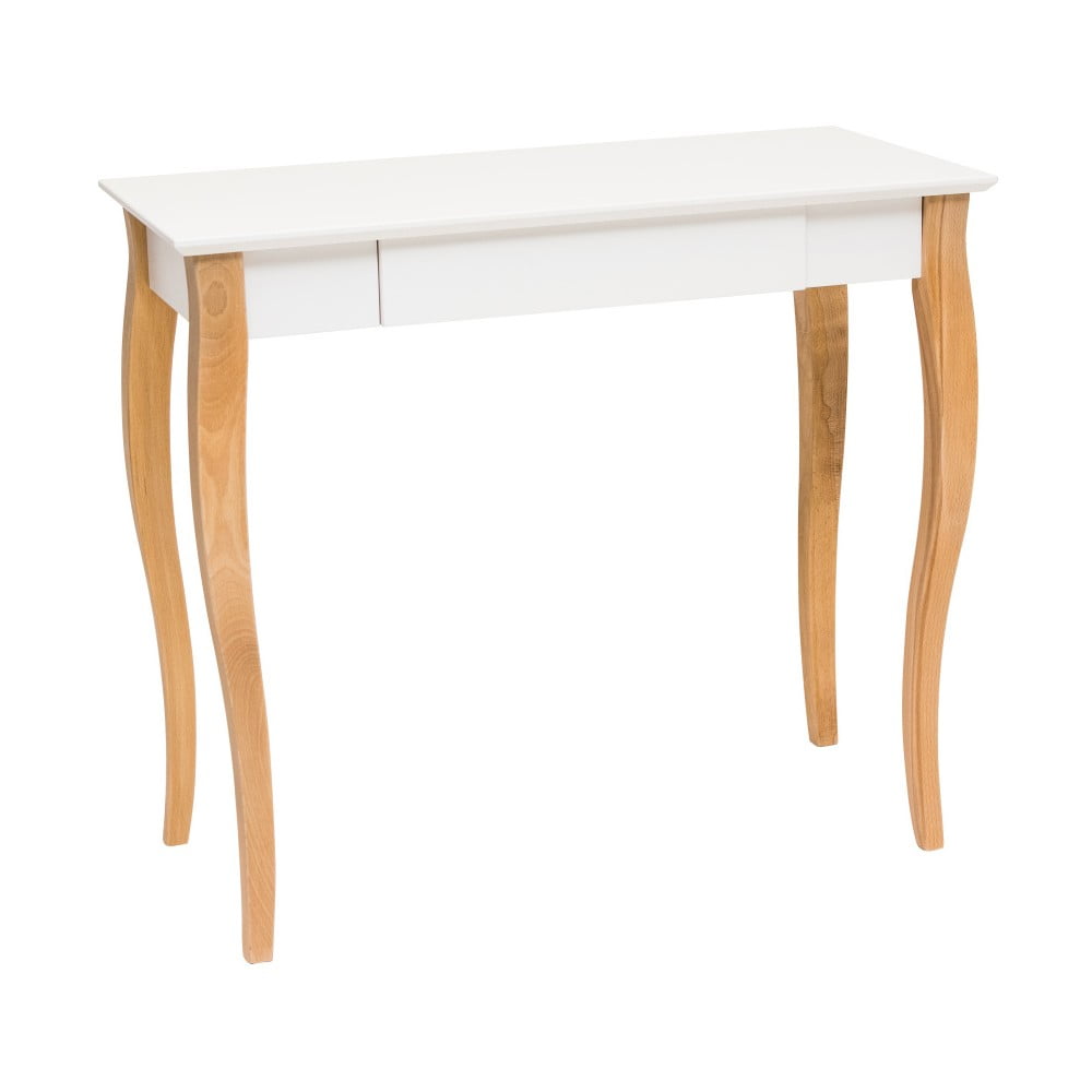 Biely písací stôl Ragaba Lillo, dĺžka 85 cm