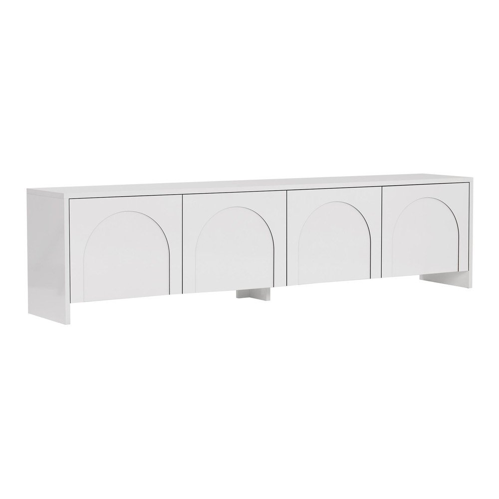 Biely TV stolík 180x45x32 cm Aurelia – Kalune Design
