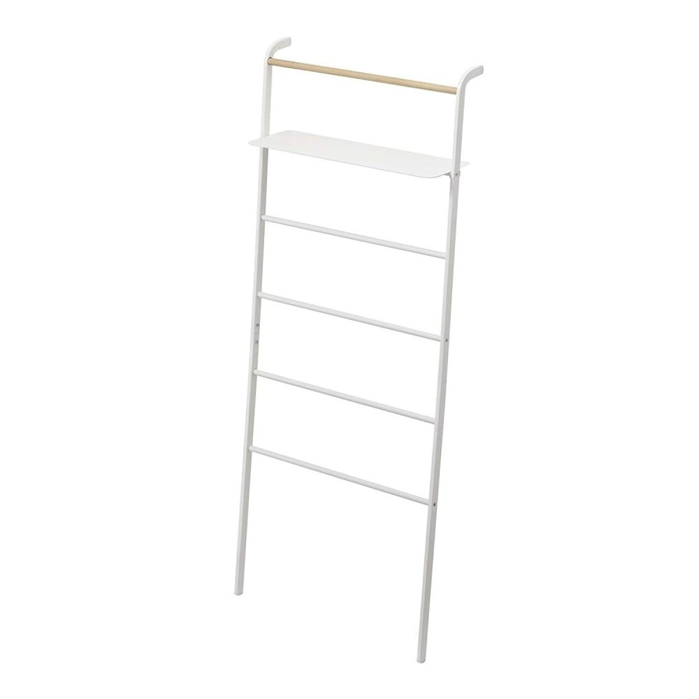 Biely vešiak s poličkou YAMAZAKI Tower Ladder