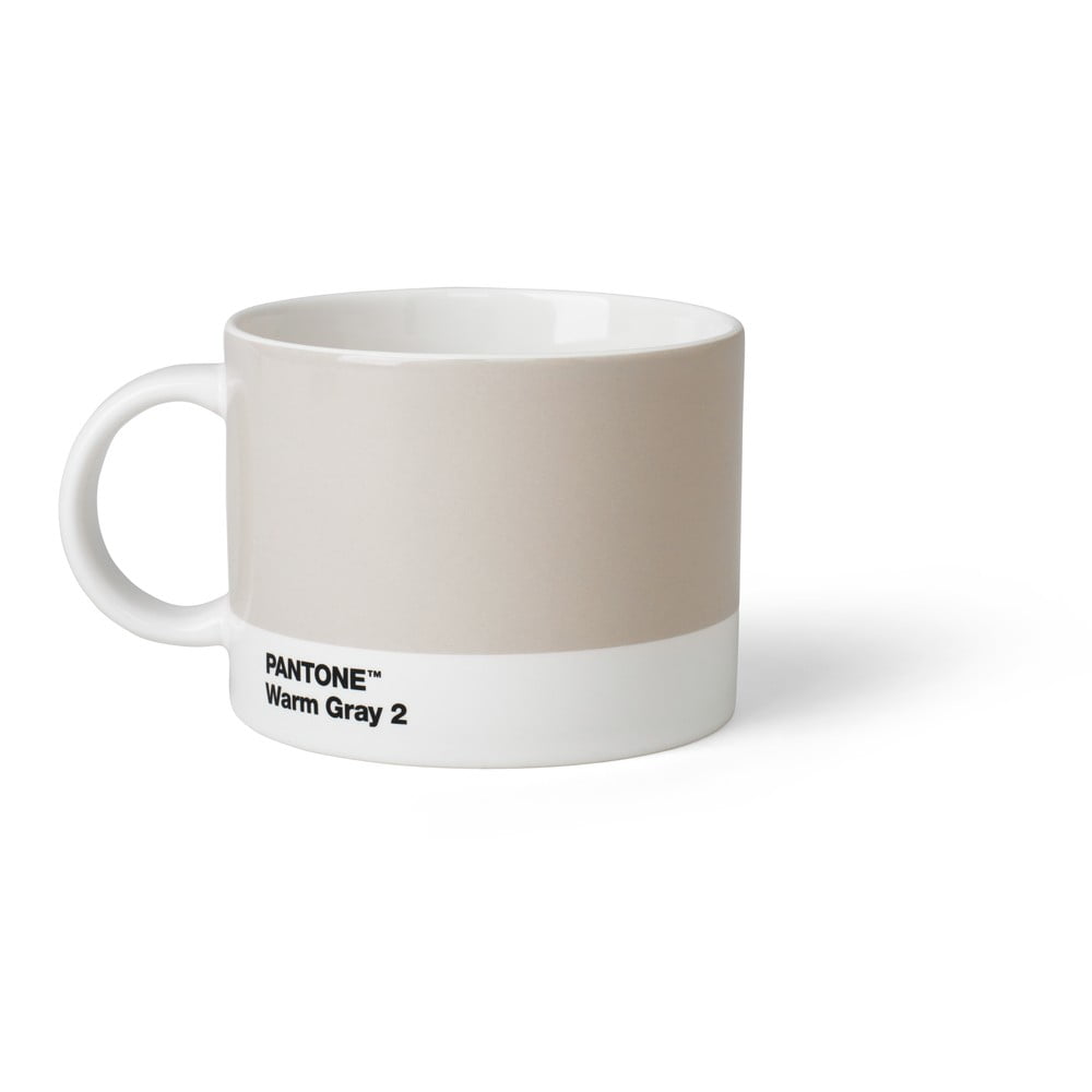 Biely/sivý keramický hrnček 475 ml Warm Gray 2 – Pantone