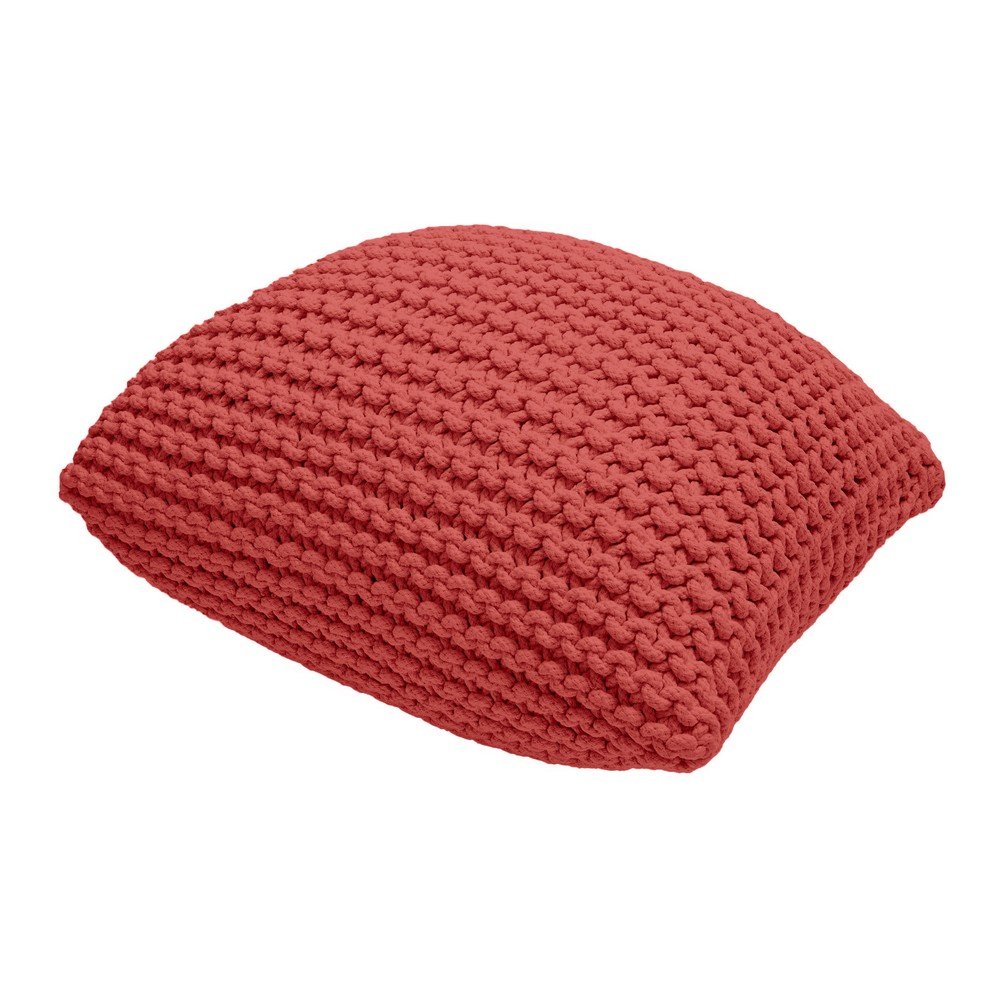 Červený pletený taburet Knit – Bonami Essentials
