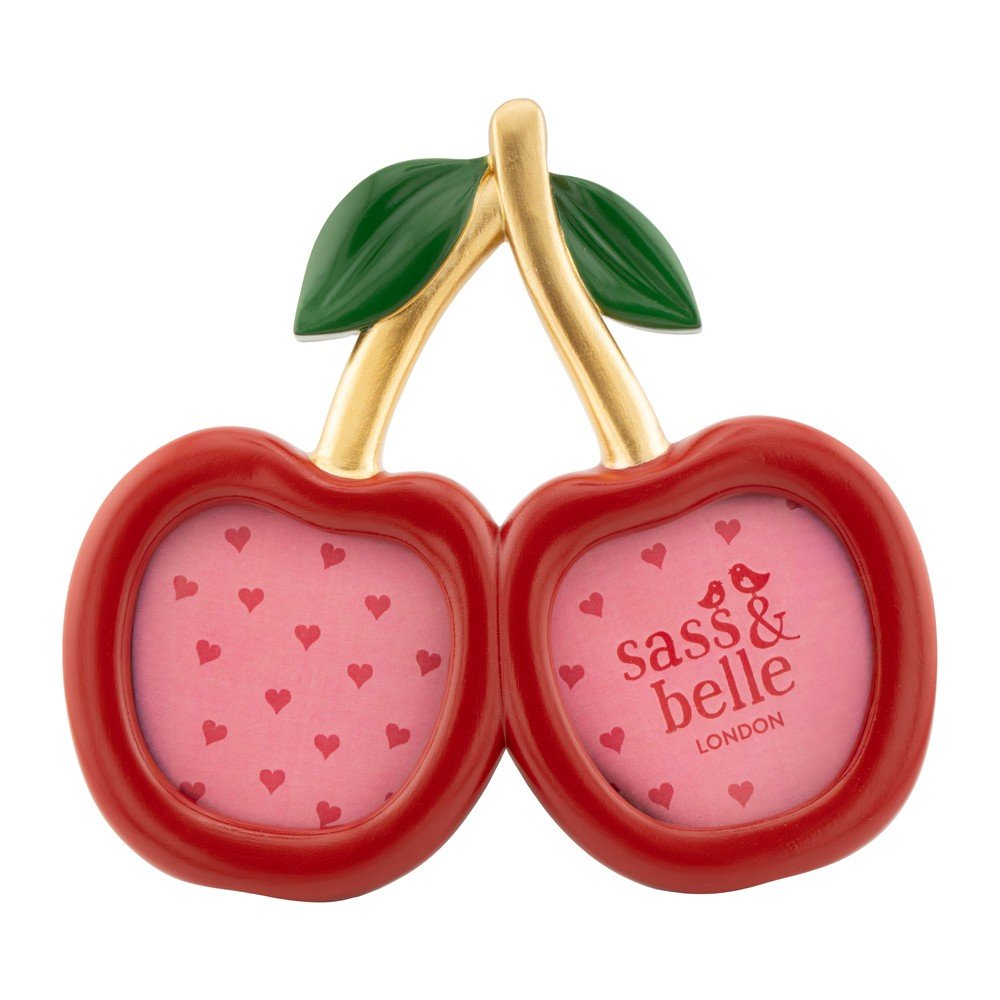 Červený polyresinový stojací rámček 17,5x15,5 cm Cherry – Sass & Belle