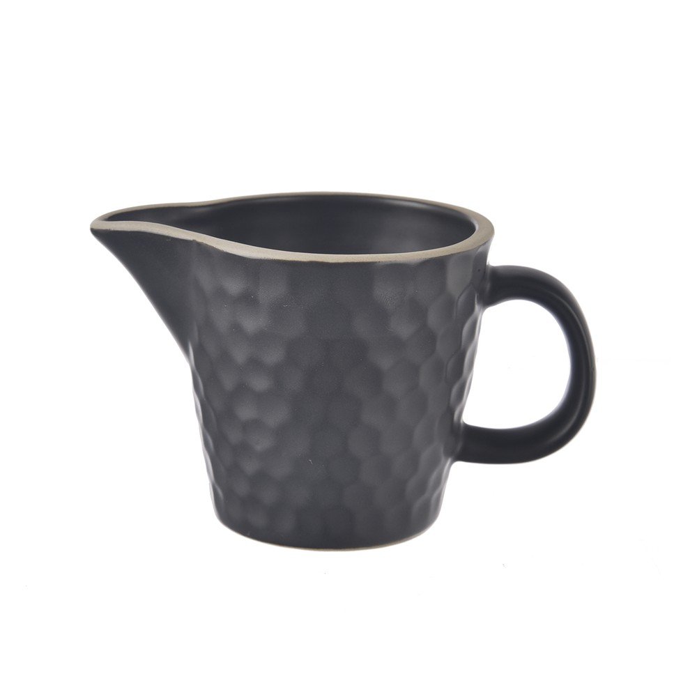 Čierna keramická kanvička na mlieko 100 ml Tea Time – Orion