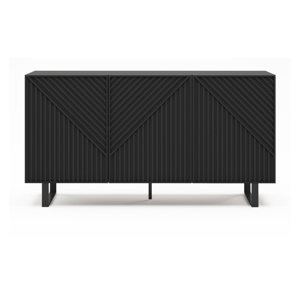 Čierna komoda 151x80x35 cm Peta – Marckeric