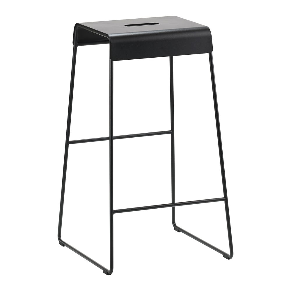 Čierna kovová barová stolička A-Stool – Zone