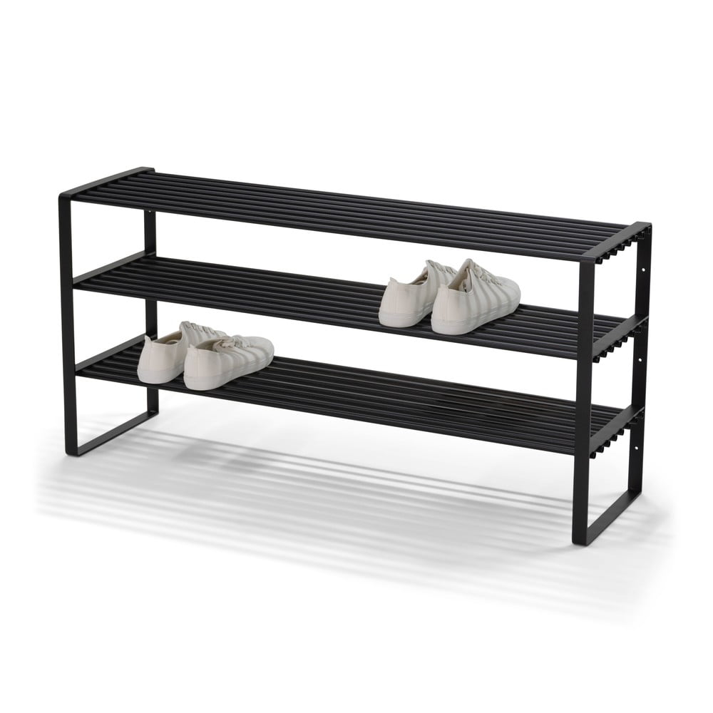 Čierna kovová skrinka na topánky 100x48,5x29 cm Rex – Spinder Design
