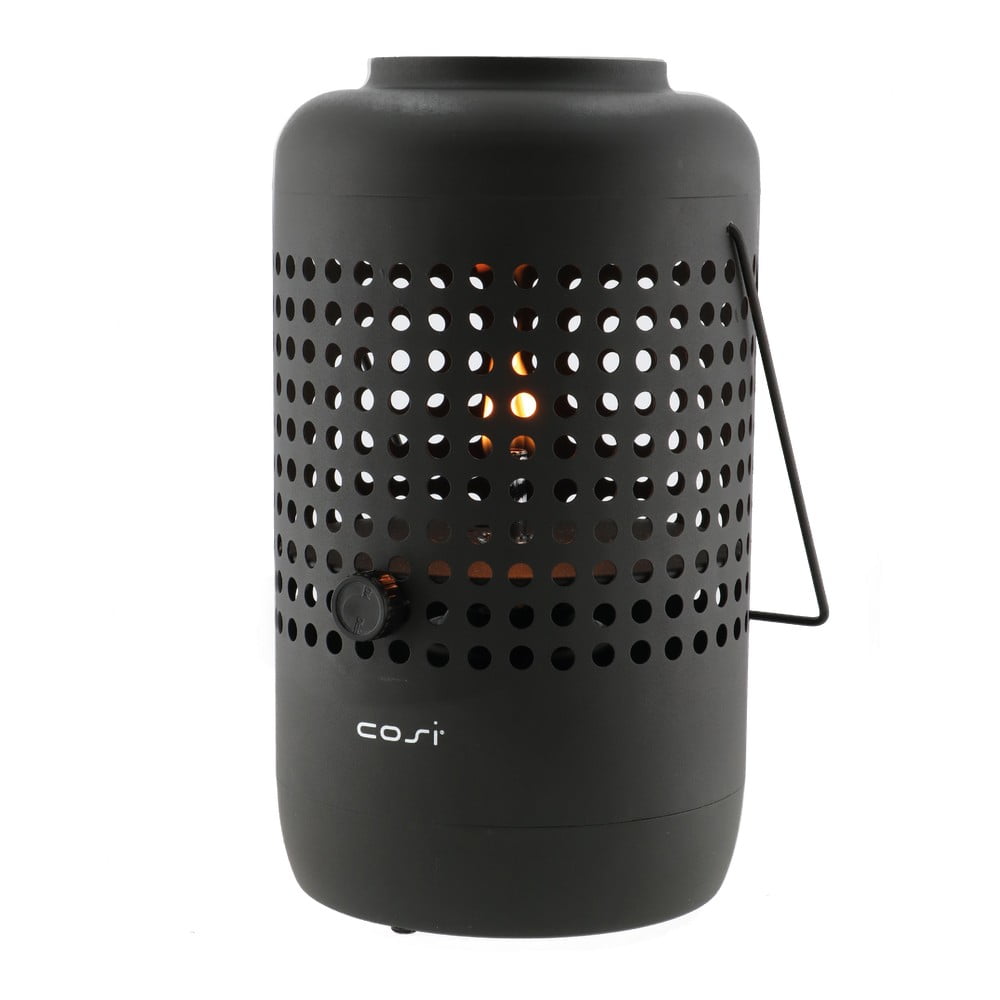 Čierna plynová lampa Cosi Drop, výška 37 cm