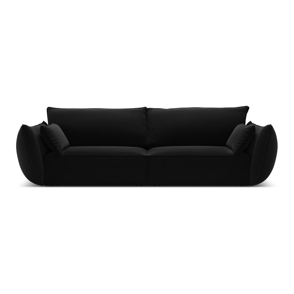 Čierna zamatová pohovka 208 cm Vanda – Mazzini Sofas
