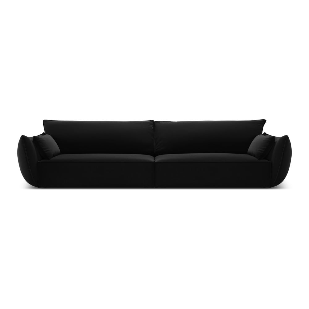 Čierna zamatová pohovka 248 cm Vanda – Mazzini Sofas