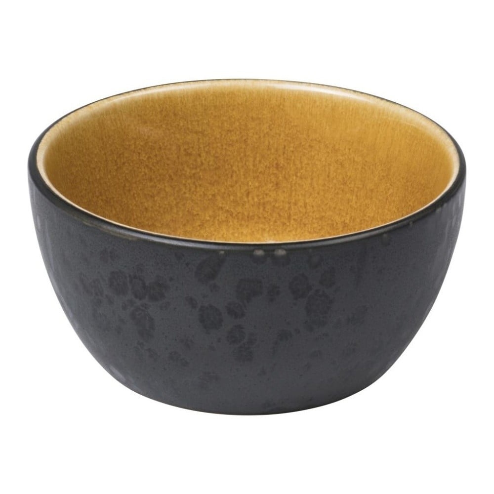 Čierna/jantárová kameninová miska 200 ml Black/Amber – Bitz