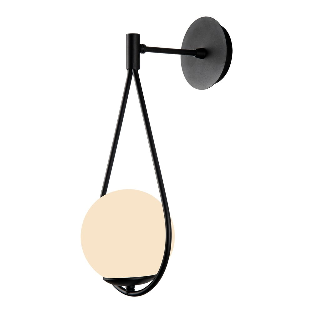 Čierne nástenné svietidlo ø 15 cm Arch – Squid Lighting