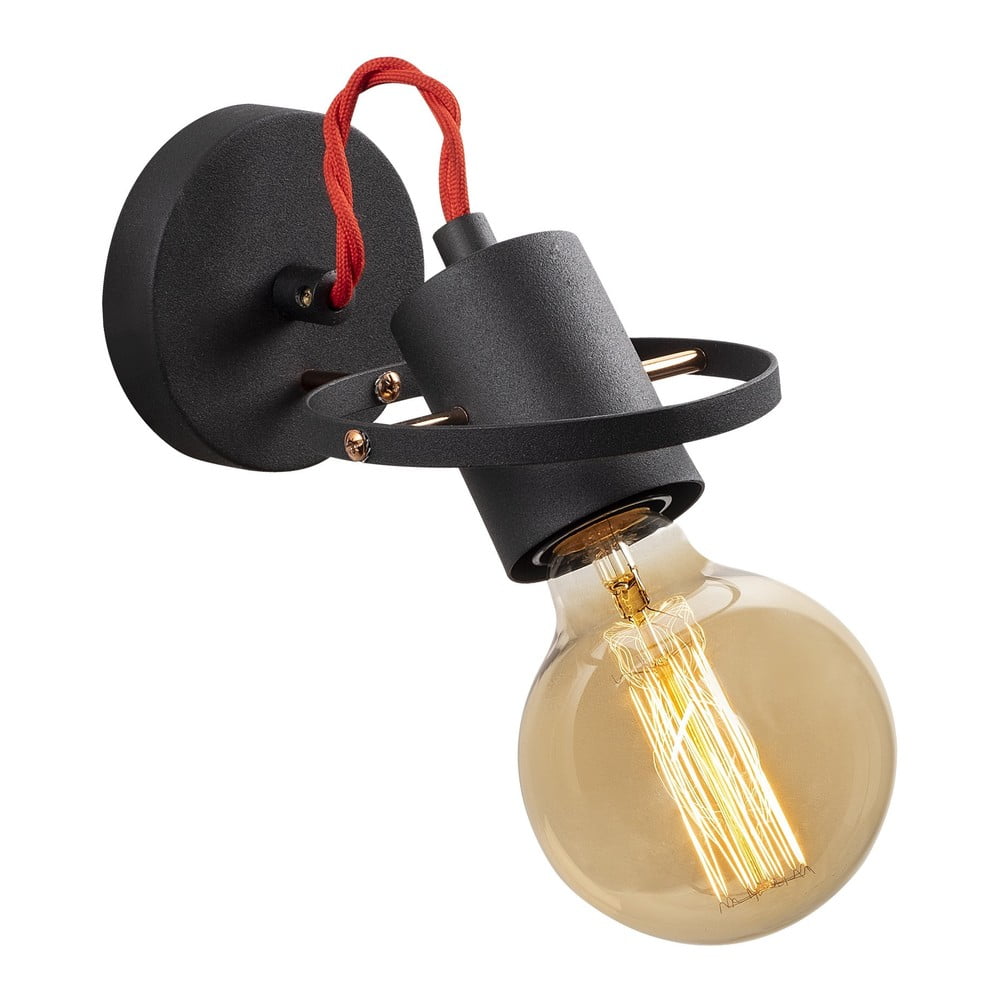 Čierne nástenné svietidlo Vaveyla – Opviq lights