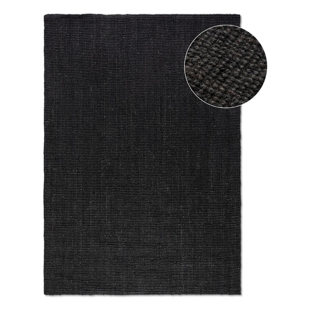 Čierny jutový koberec 120x170 cm Bouclé – Hanse Home