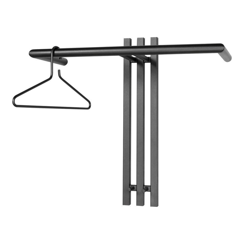 Čierny kovový nástenný vešiak 65 cm Senza – Spinder Design