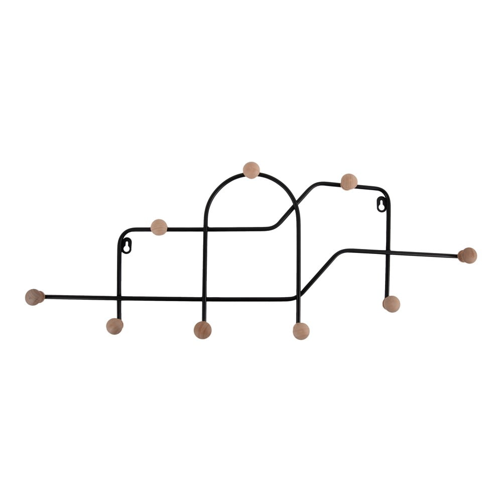 Čierny kovový nástenný vešiak 71 cm Maze – PT LIVING