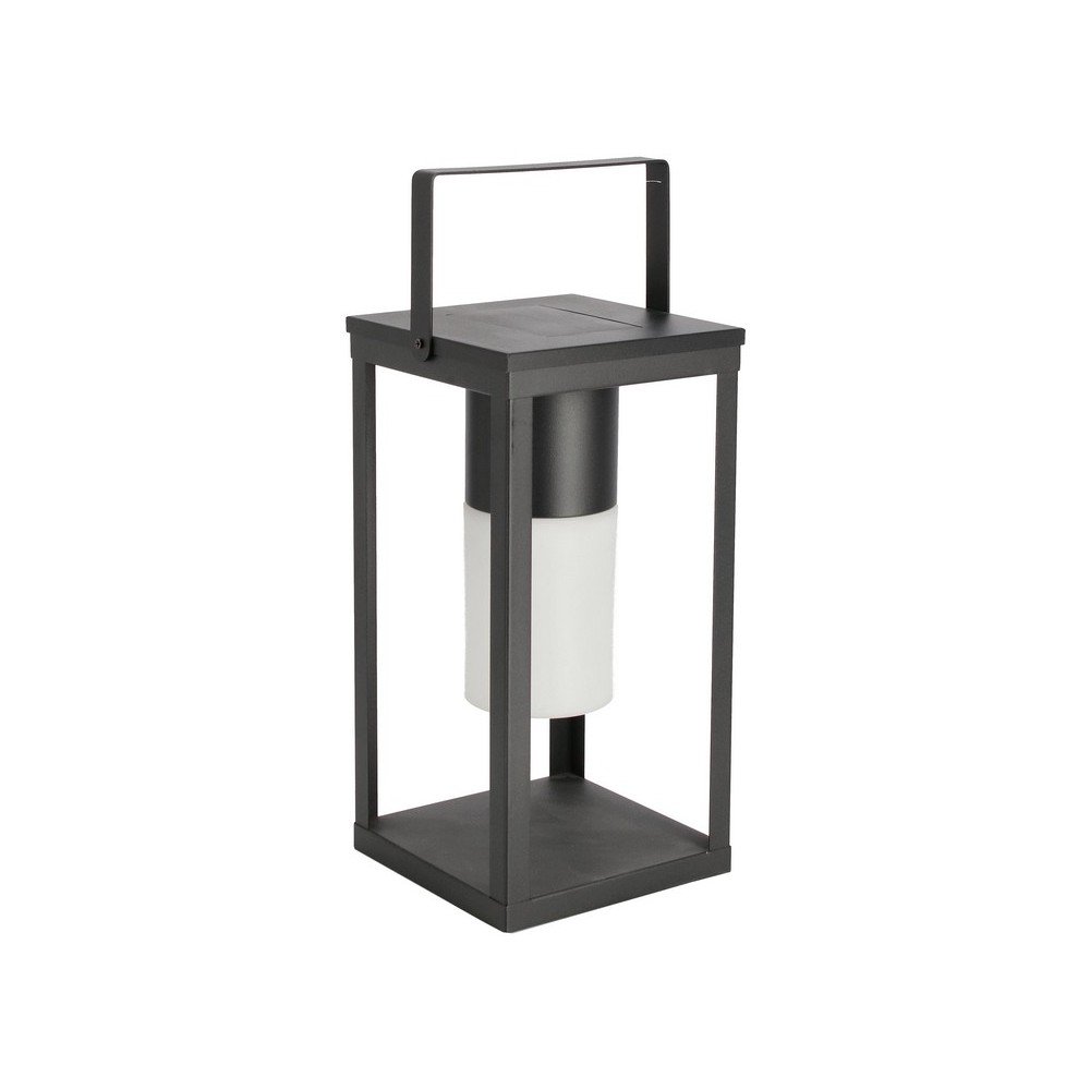 Čierny LED lampáš so solárnym panelom/na USB (výška  38 cm) Solar – Bizzotto