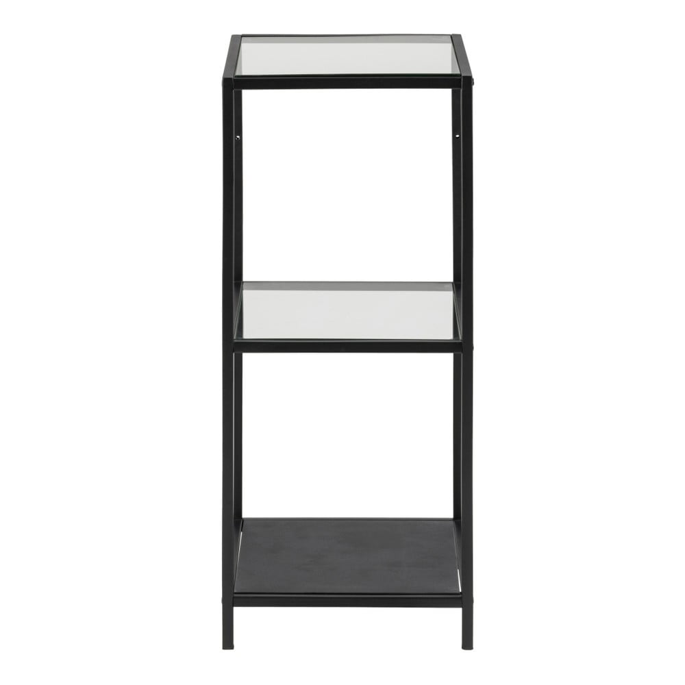 Čierny sklenený regál 35x83 cm Seaford – Actona