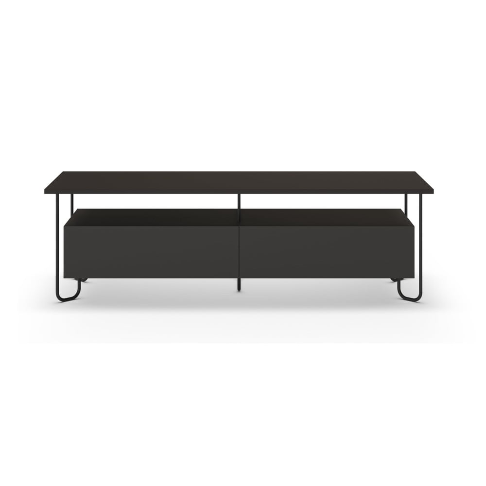 Čierny TV stolík 150x45 cm Dilly – Marckeric