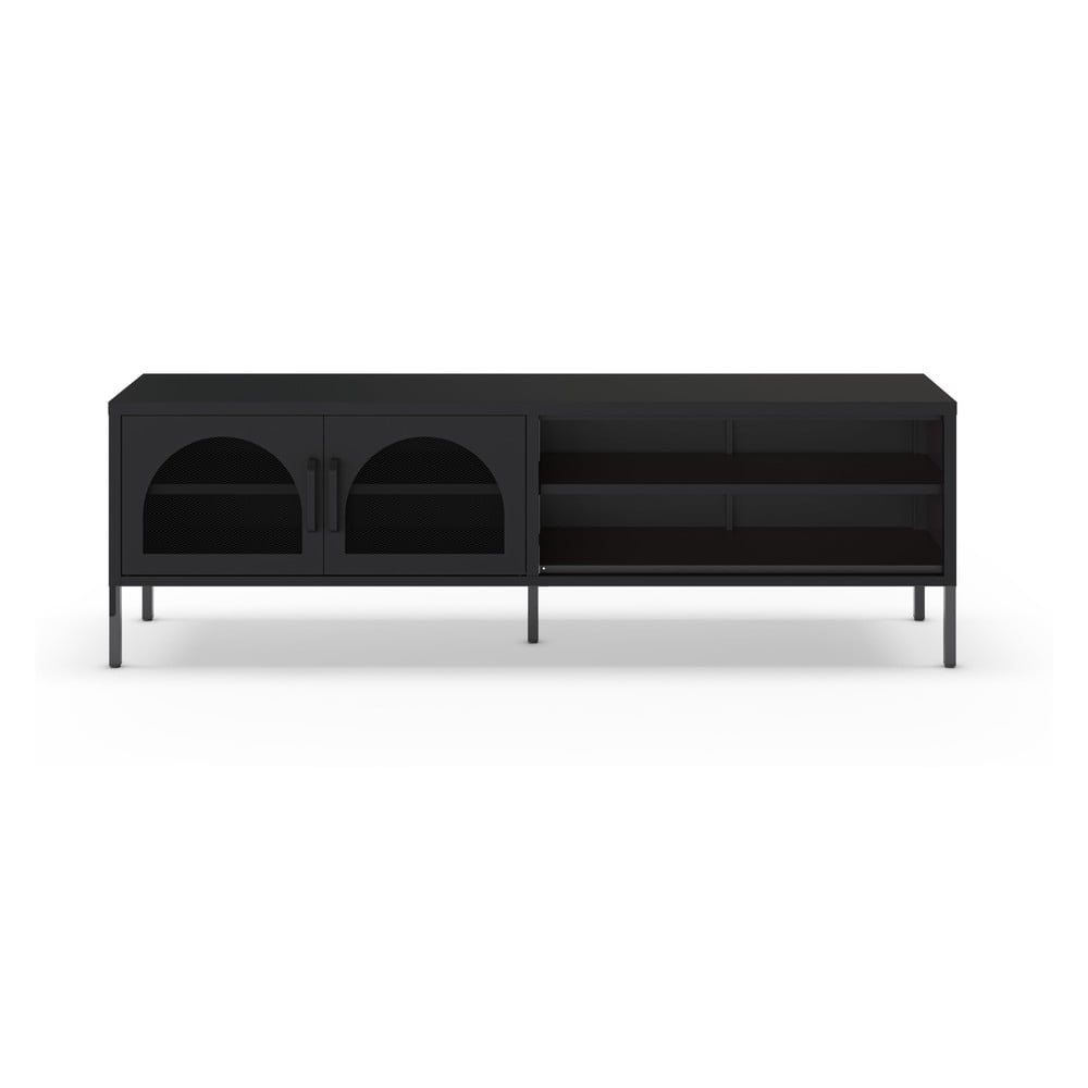 Čierny TV stolík 160x50 cm Diora – Marckeric