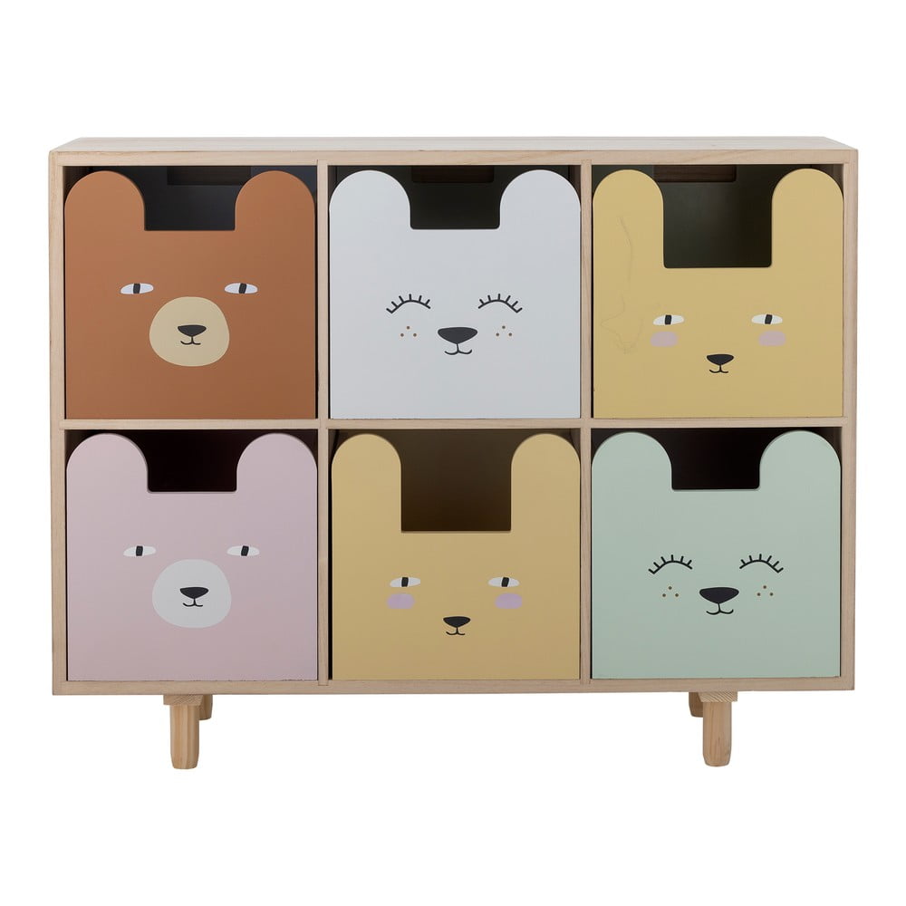 Detská komoda z masívu paulownie v prírodnej farbe 55x88,5x25,5 cm Calle – Bloomingville Mini