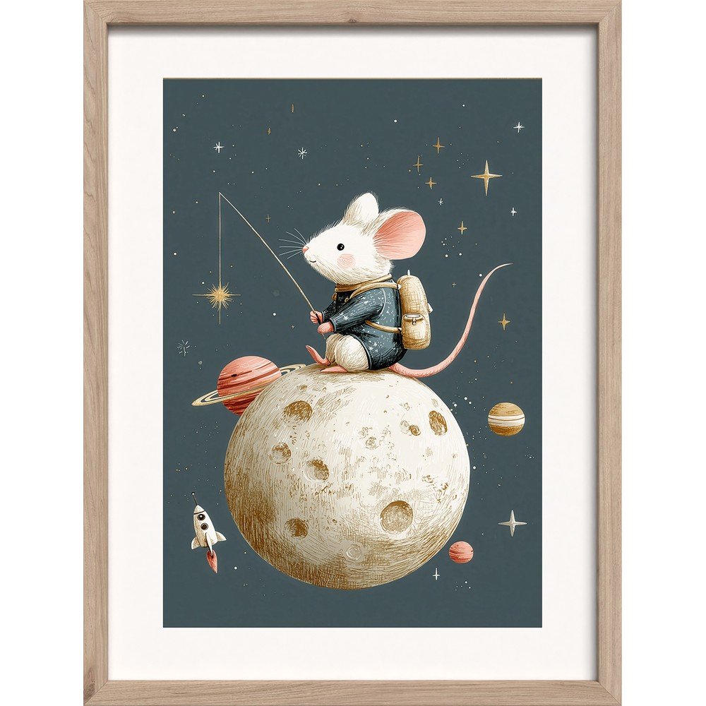 Detský obrázok 30x40 cm Astro Mouse – Styler