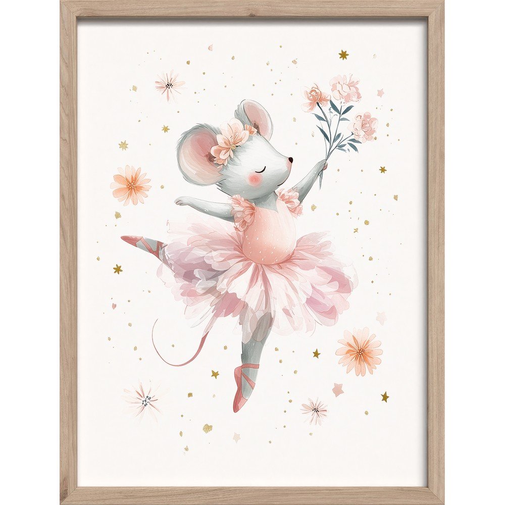Detský obrázok 30x40 cm Mouse Ballerina – Styler