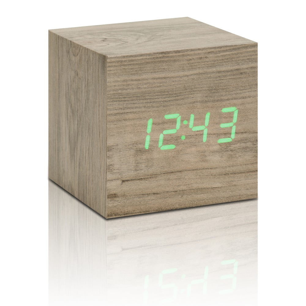 Digitálny budík Wooden Cube Click – Gingko