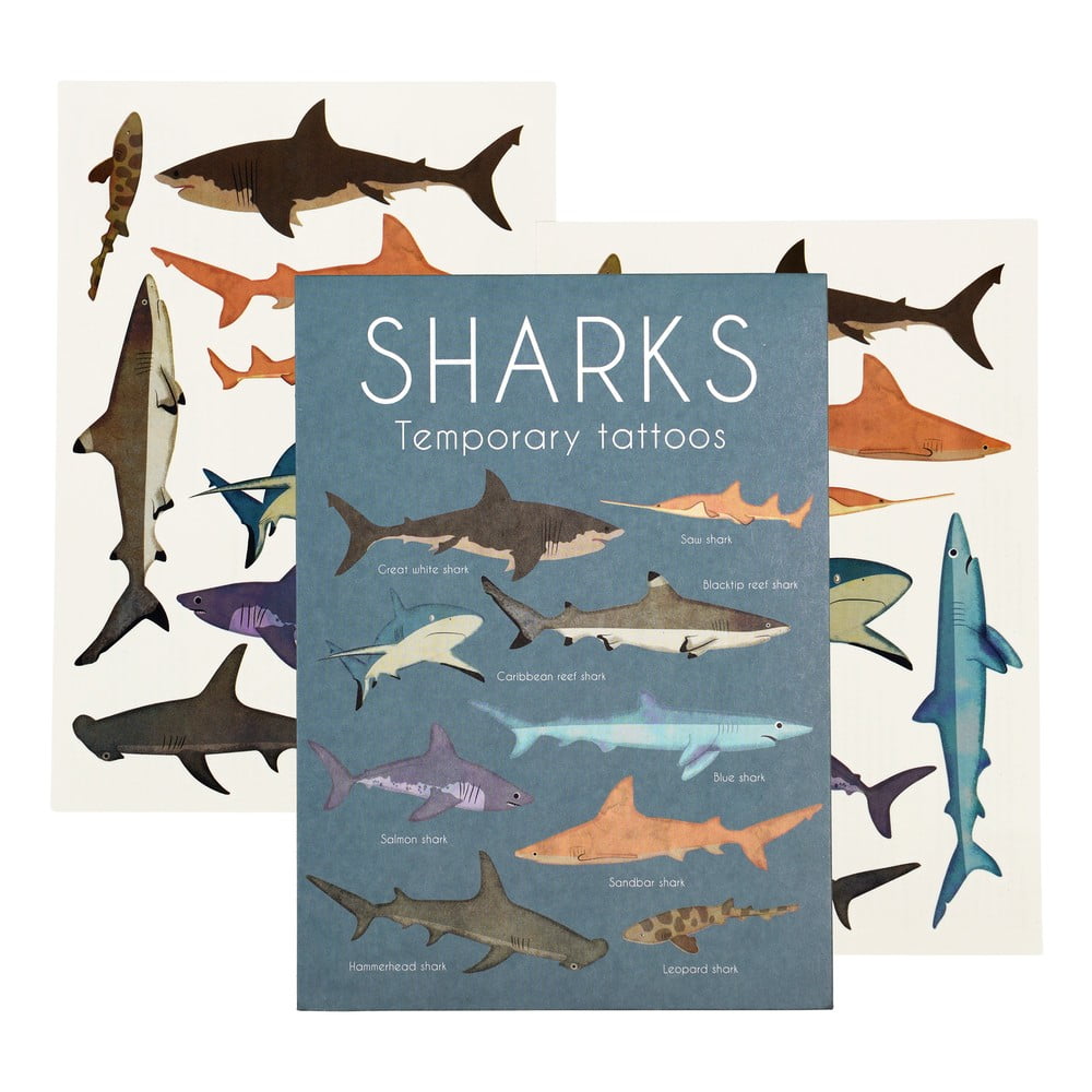 Dočasné tetovanie 2 ks Sharks - Rex London