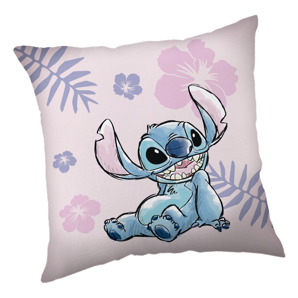 Fleecový detský vankúšik 40x40 cm Lilo a Stitch "Pink" – Jerry Fabrics