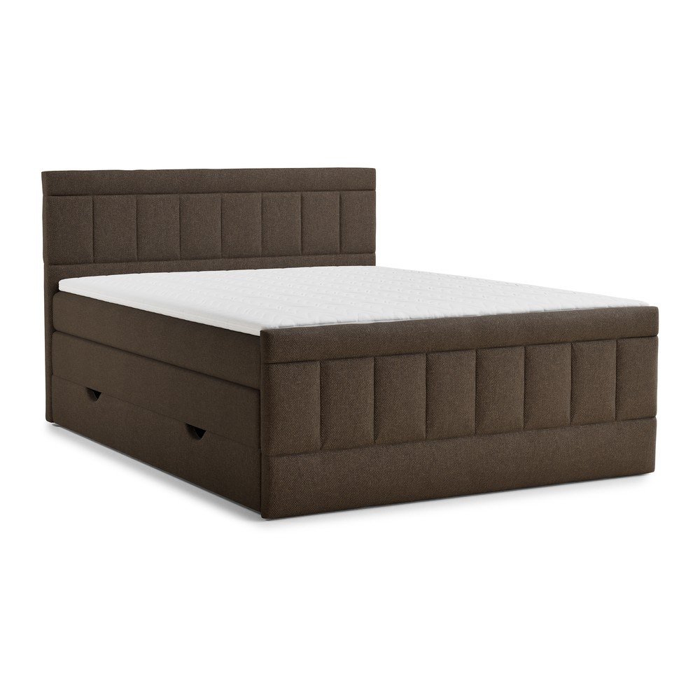 Hnedá boxspring posteľ s úložným priestorom 180x200 cm Caya – Maison de Rêve